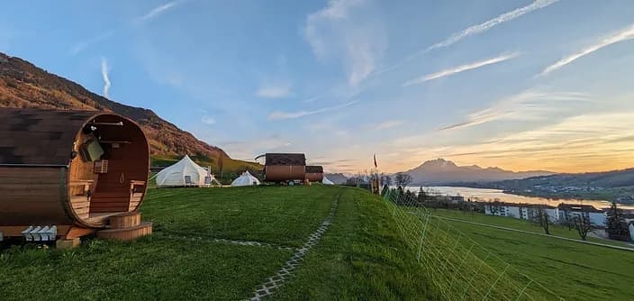 Campingfass & Lotusbelle-Zelt